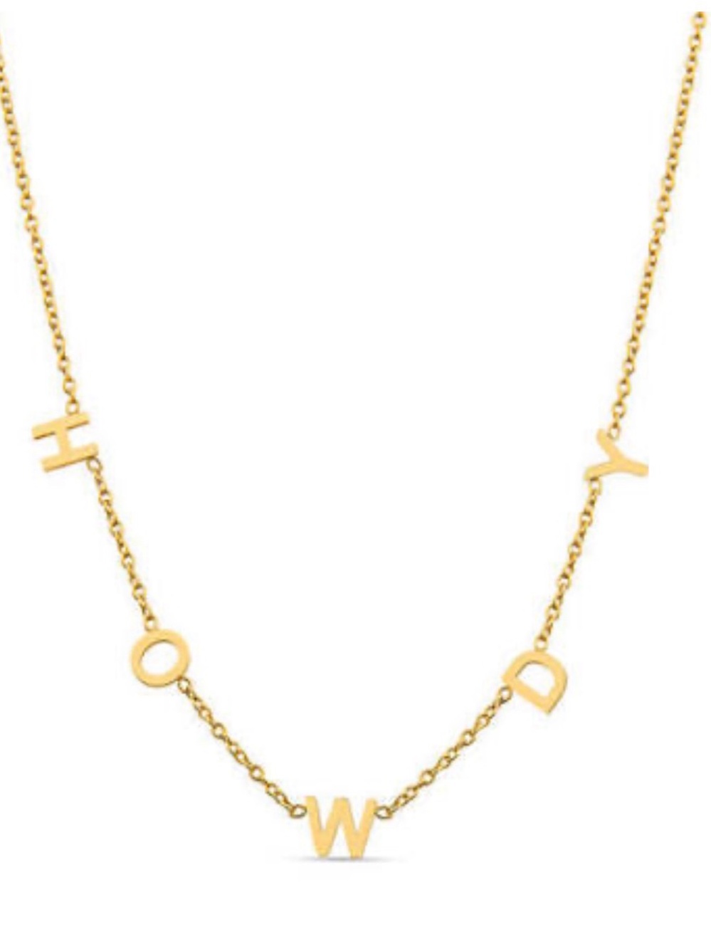 Texas A&M Gold 'HOWDY' Letter Necklace - Women Jewelry